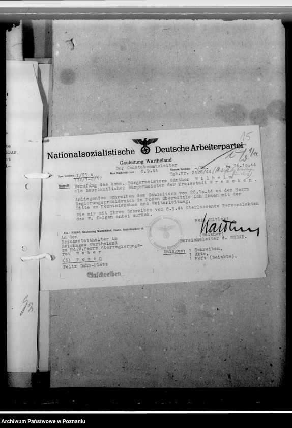 Obraz 19 z jednostki "Wilhelm, Günther - burmistrz we Wrześni"