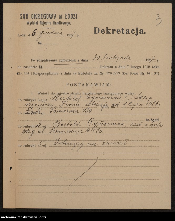 Obraz 5 z jednostki "Bertold Cymerman- sklep rzeźniczy"