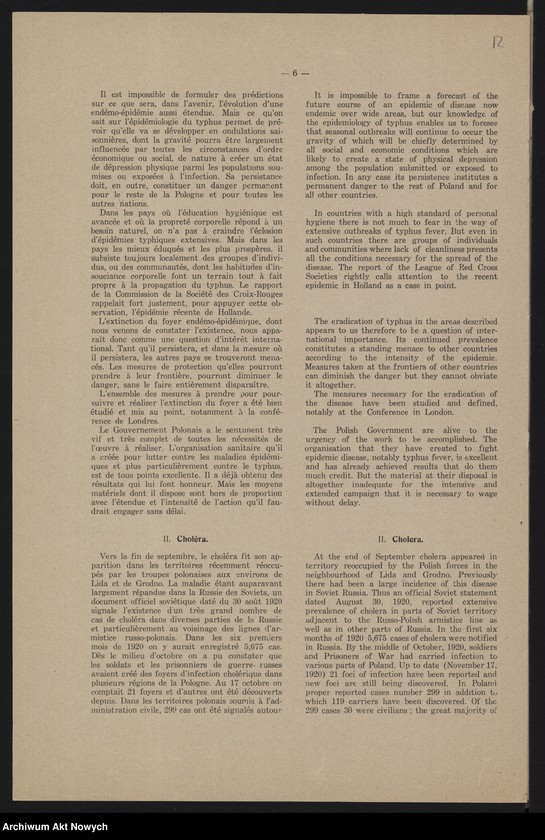 image.from.unit.number "Sprawa pomocy zagranicznej w zwalczaniu tyfusu w Polsce. Memoriały. Raport i uchwały Ligi Narodów, notatki"