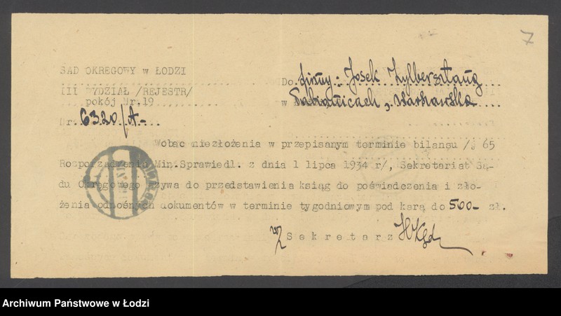 Obraz 9 z jednostki "Zilbersztanc Josek- sprzedaż mąki i zboża"