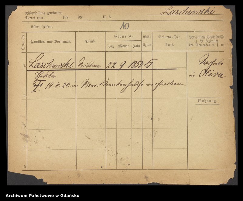 image.from.unit.number "Karty meldunkowe: Laschewski - Laski"