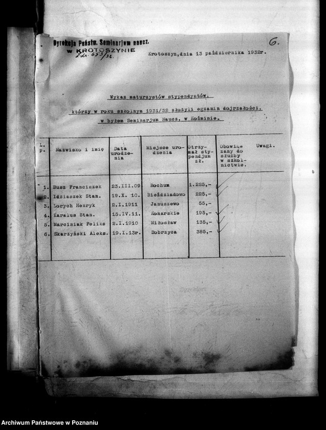 Obraz 9 z jednostki "[Stypendia - przyznawanie uczniom stypendia]"