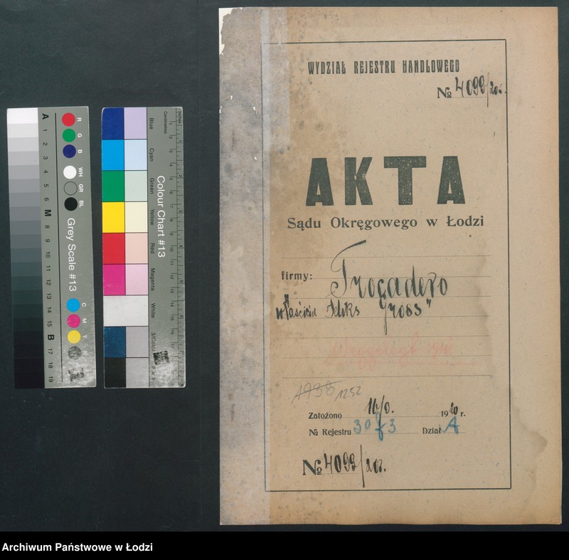 Obraz 2 z jednostki "„Trocadero, właściciel Feliks Gross”- wrotnisko"