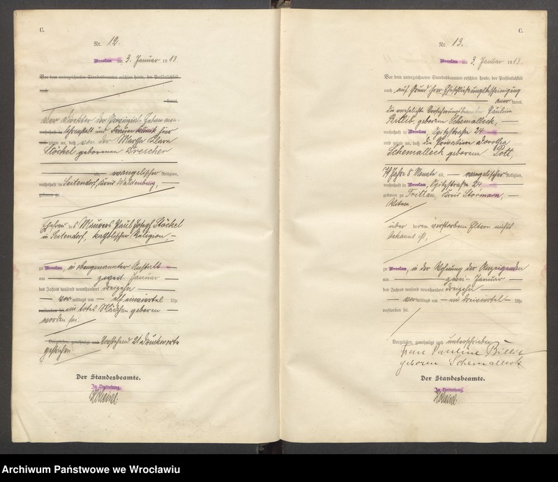 image.from.unit.number "Sterbe-Haupt-Register Breslau IV 1913 Band 1"