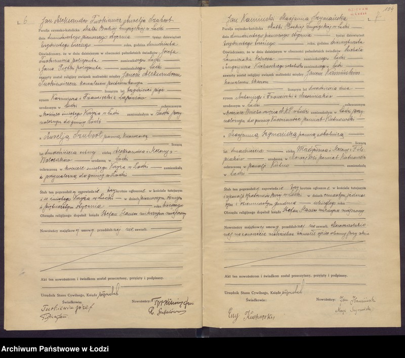 Obraz 6 z jednostki "Akta małżeństw"