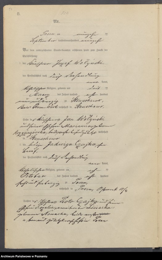 Obraz 16 z jednostki "Księga miejscowa małżeństw tom V [Rejestr główny małżeństw]"