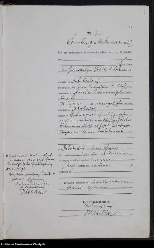 image.from.unit.number "Sterbe-Haupt-Register Nr 1 -172"