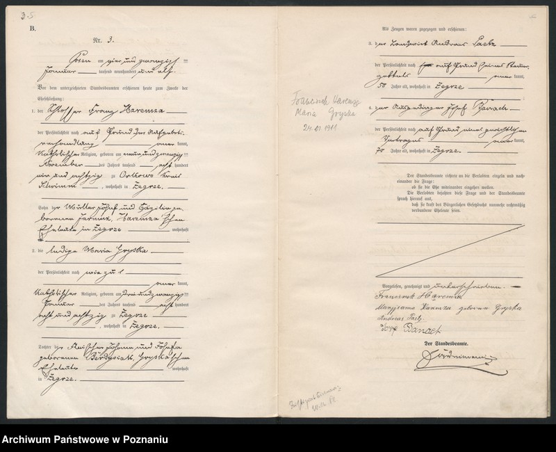 Obraz 5 z jednostki "Księga miejscowa małżeństw [Rejestr główny małżeństw]"