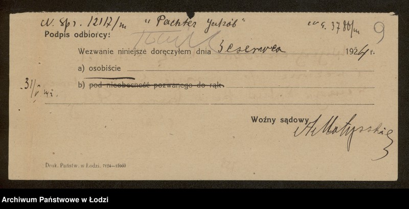 Obraz 11 z jednostki "jakób Pechter- sprzedaż manufaktury, galanterii, konfekcji i przędzy"