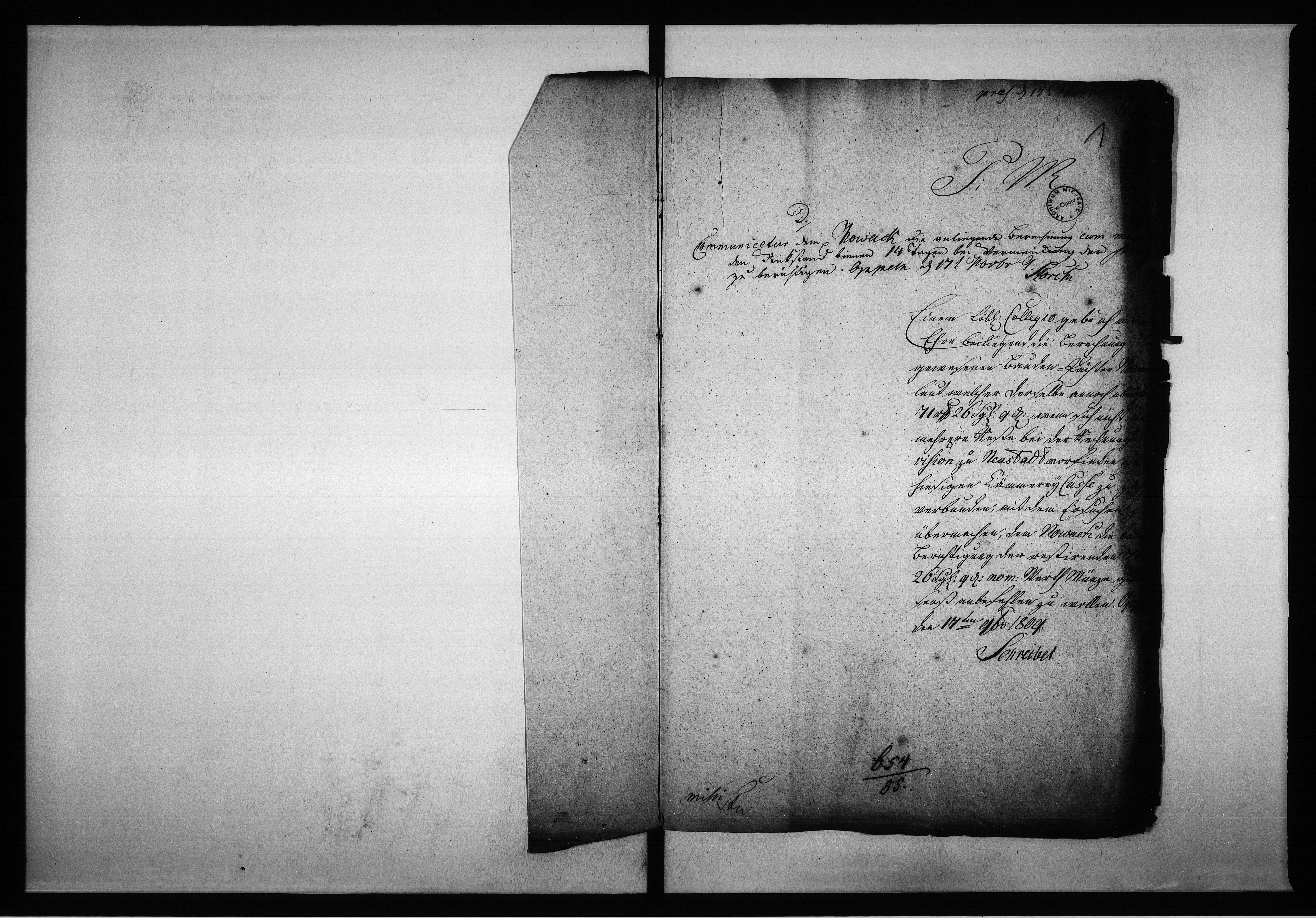 Obraz 5 z jednostki "Manual Akten des Magistrats zu Oppeln wegen der Forderung von Baudenpachtgefälle an die Andreas Nowackschen Erben auf dem hiesigen Schloss Grunde wohnhaft"