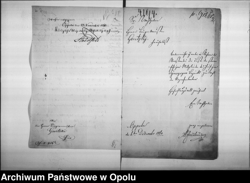 Obraz 6 z jednostki "Acta des Magistrats zu Oppeln betreffend die Ergänzungs-Wahl des Repräsentanten Collegii der Synagogen-Gemeinde Oppeln und des Vorstandes"