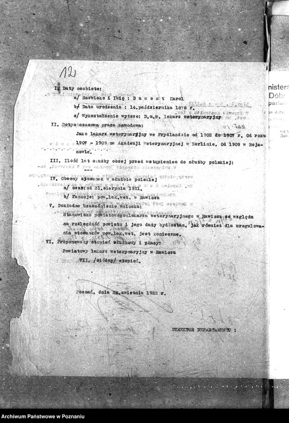 Obraz 16 z jednostki "Pow. lekarz Weterynaryjny Rawicz"