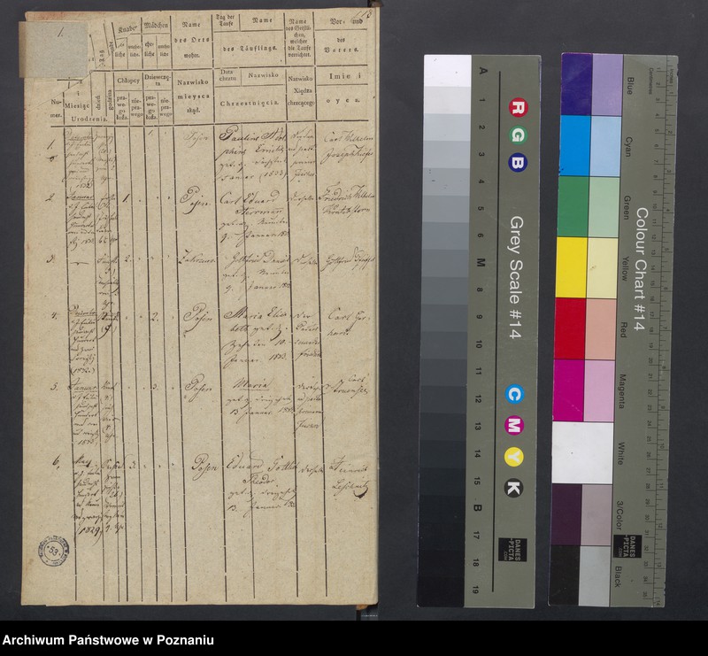 Obraz 3 z jednostki "[Akta urodzeń i chrztów, zapowiedzi i ślubów, zgonów i pogrzebów]"