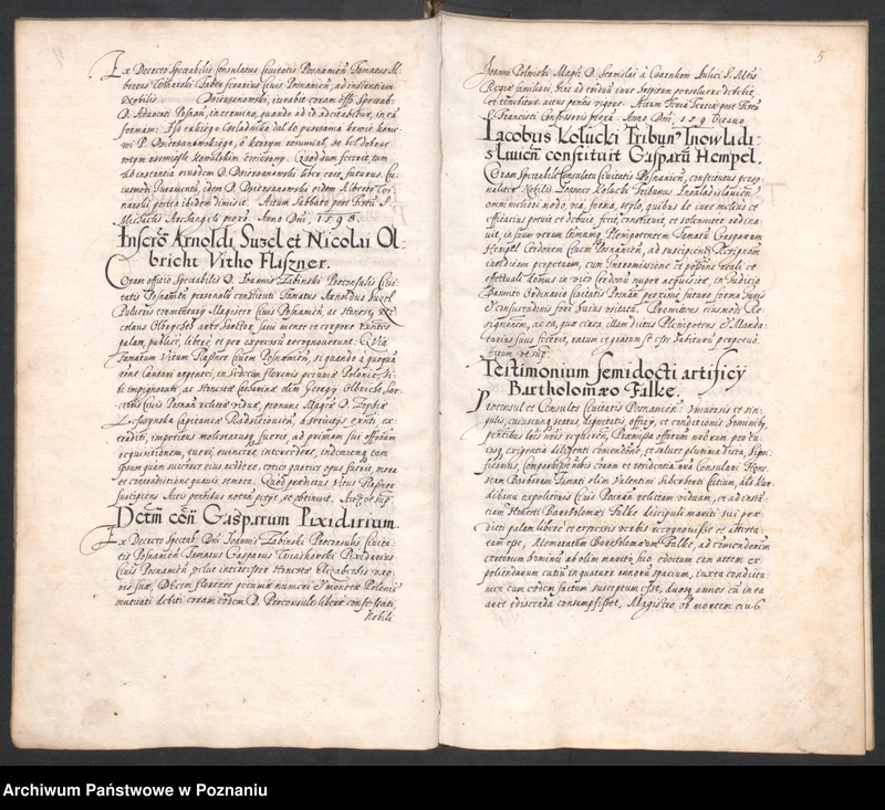 Obraz 9 z jednostki "Acta coram spectabili consulatu Posnaniensi."