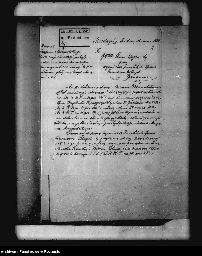 Obraz 5 z jednostki "Majątek Miedzyń powiatu bydgoskiego parcelacja oddłużeniowa"