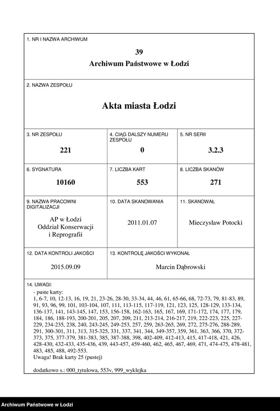 Obraz 1 z jednostki "[Księga ludności stałej m. Łodzi guberni piotrkowskiej nr domu 1175-1182]"