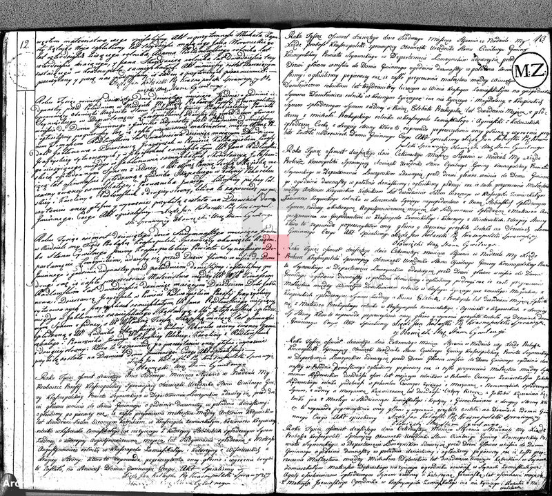 Obraz 11 z jednostki "Akta Cywilne Małżeństwa Gminy Krasnopolskiey od R.1809 1-go Maia do 1810 1-go Maia."