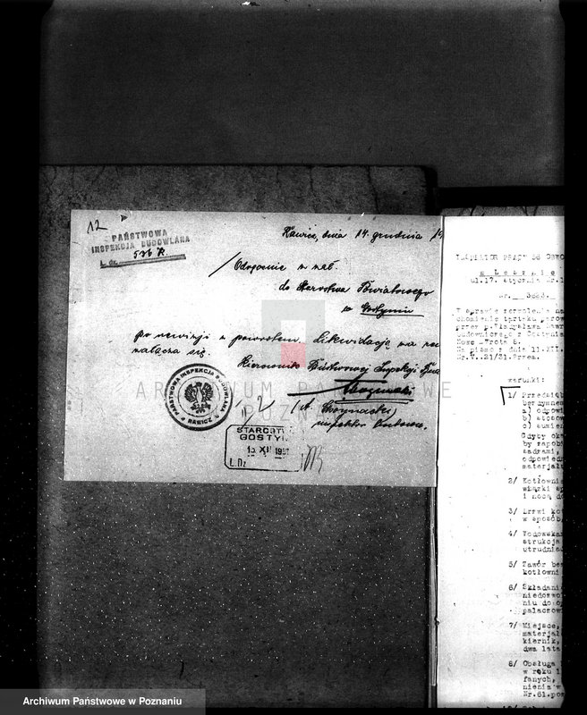 Obraz 18 z jednostki "Zatwierdzenie zakładu przemysłowego /odlewni żelaza/ Fr. Janaszewski w Gostyniu"