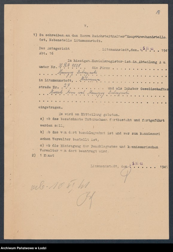 Obraz 20 z jednostki "Maurycy Dobrzyński- przędzalnia zarobkowa"