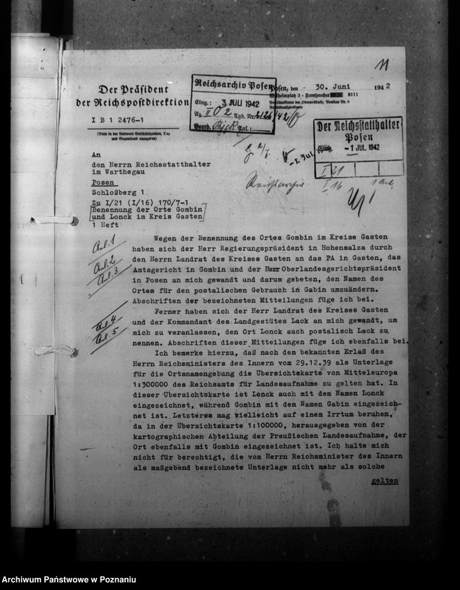 Obraz 15 z jednostki "Zmiany nazw miejscowości- Gostynin, Gasten, Waldrode"