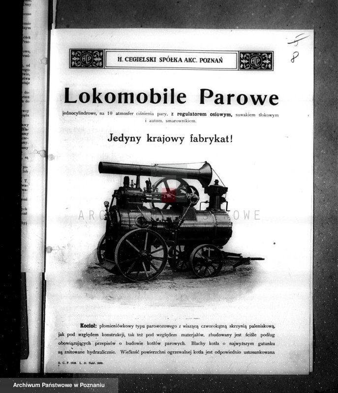 Obraz 12 z jednostki "Fabryka H. Cegielski w Poznaniu wtym plan generalny fabryki lokomotyw"