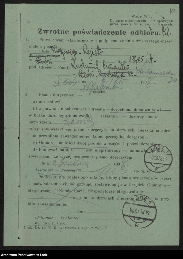 Obraz 12 z jednostki "Rachmil Cynamon- sprzedaż cielęciny"