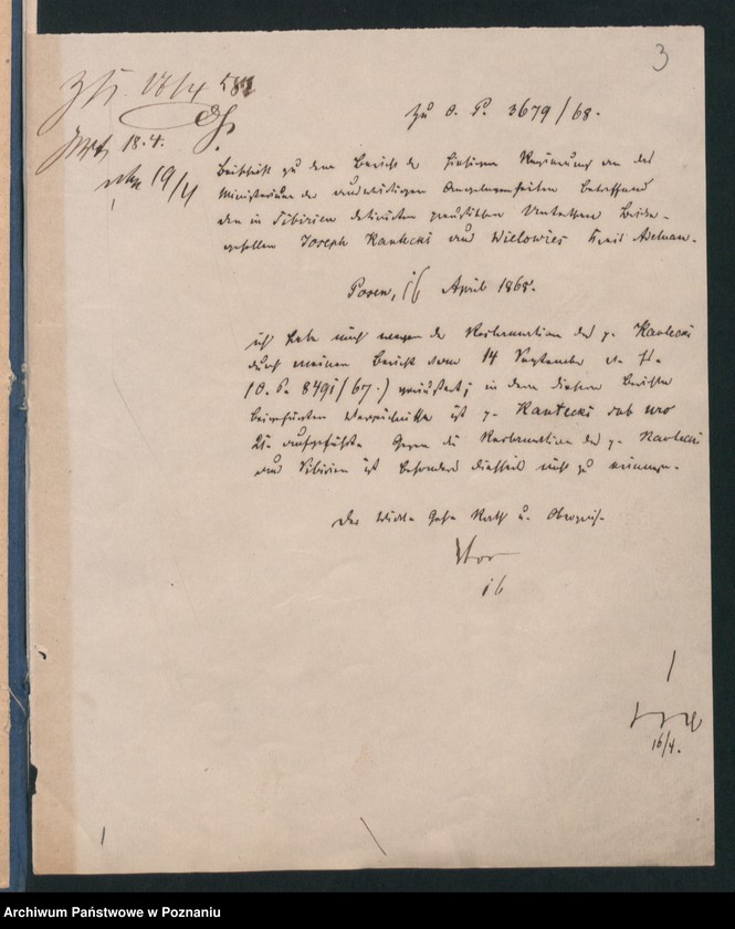 image.from.unit.number "Die aus Anlass der pollnischen Insurrektion stattgefundene Uebertritt polnischer und diesseitiger Untertanen."