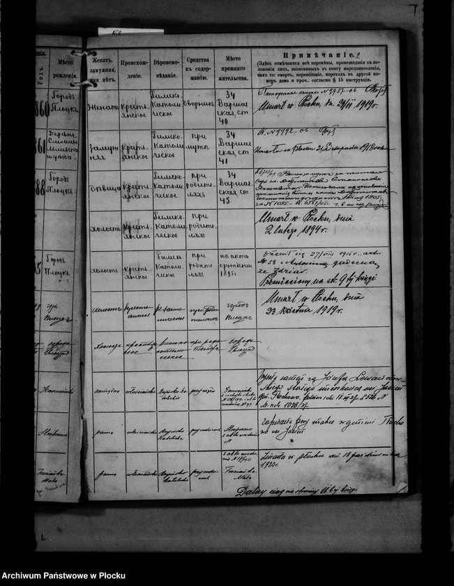 image.from.unit.number "[Księga zamknięta ludności stałej miasta Płocka - ul. Bielska nr 20]"