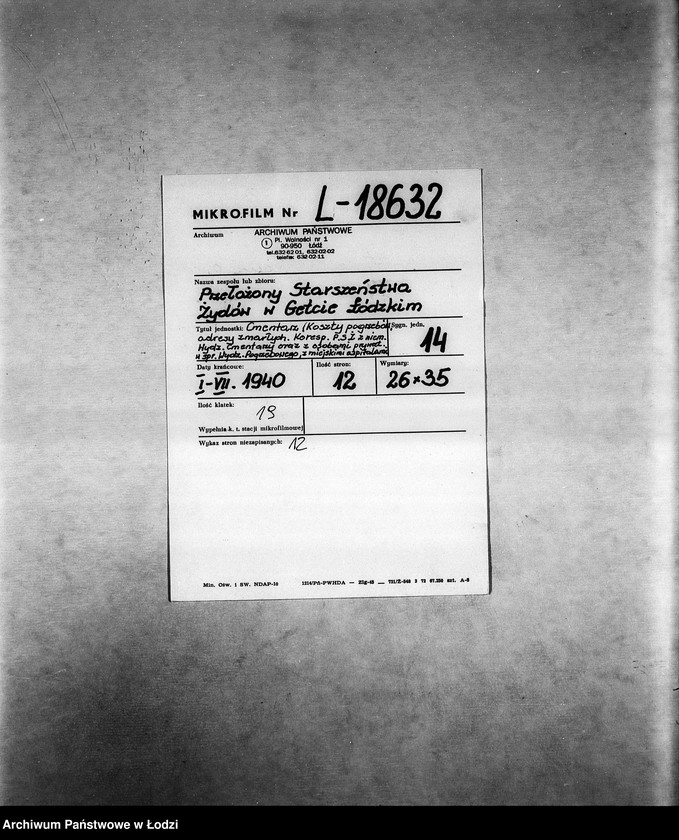 Obraz 2 z jednostki "Cmentarz [Koszty pogrzebów, adresy zmarłych]"