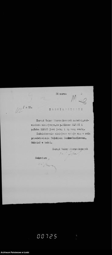 Obraz 15 z jednostki "Zaświadczenia"