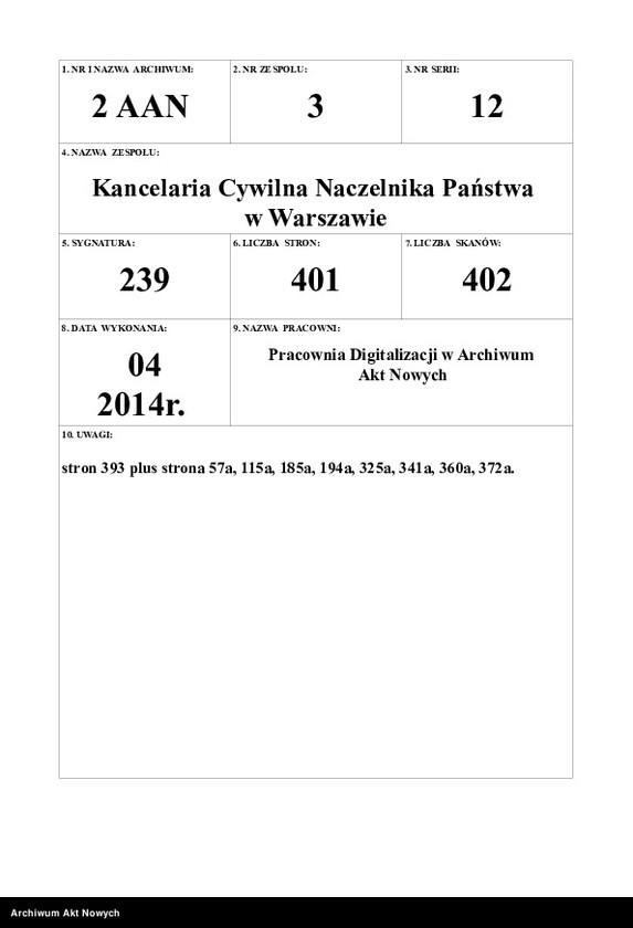 image.from.unit.number "Podania (skargi i zażalenia), tom II"