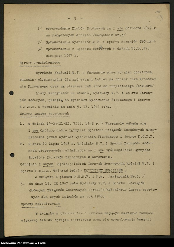 Obraz 20 z jednostki "Okólniki, uchwały i instrukcje związków zawodowych"