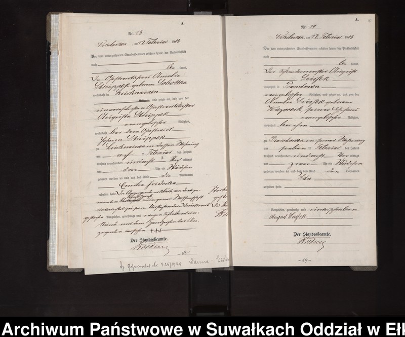 image.from.unit.number "Geburts-Haupt-Register des Königlichen Preussischen Standes-Amtes Nikolaiken Kreis Sensburg"