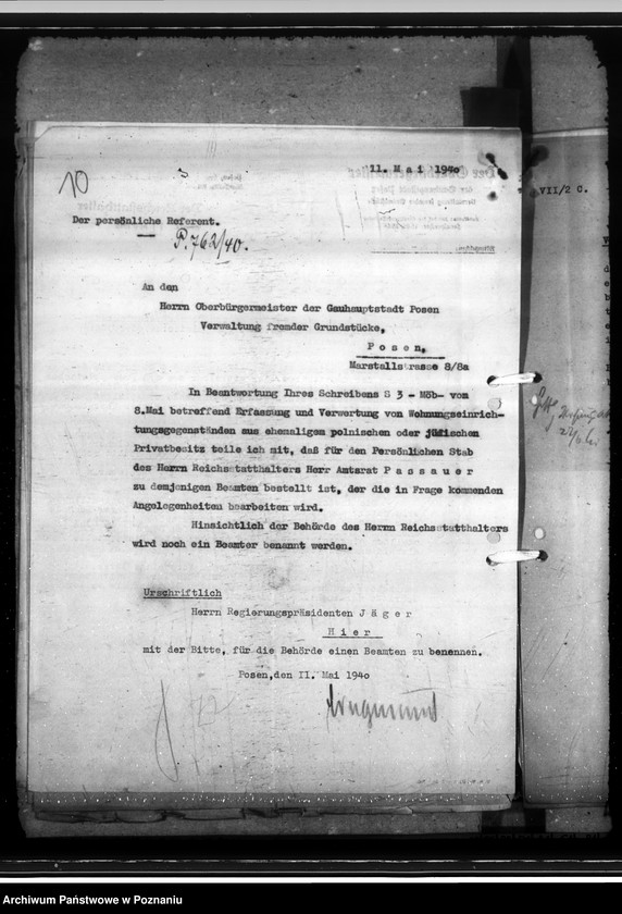 Obraz 14 z jednostki "Reichseigene Wohngebäude. Möbel in reichseigenen Wohnungen. Generalia"