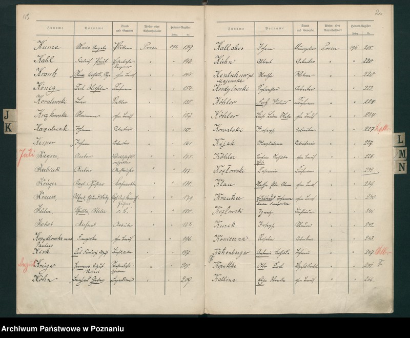 Obraz 15 z jednostki "Spis alfabetyczny małżeństw za 1911"