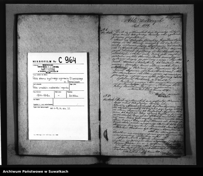 image.from.unit.number "Duplicat czyli kopia Akt Urzędnika Stanu Cywilnego Sekty filponów Gminy Berzniki Urodzonych, Umarłych i Zaślubionych za Lata pro 1844/48"