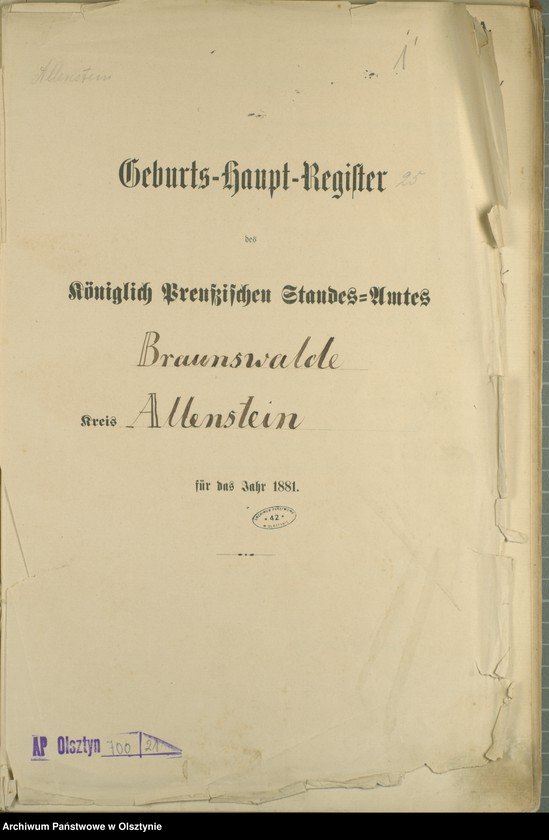 image.from.unit.number "Geburts-Haupt-Register Nr 1 - 98"