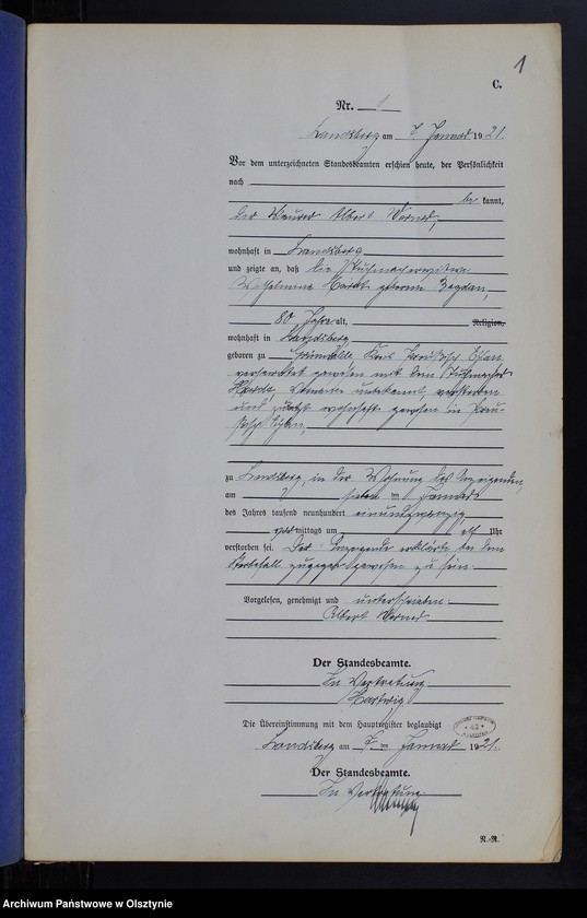 image.from.unit.number "Sterbe-Neben-Register Nr 1 - 39 [ Księga zgonów - wtóropis ]"