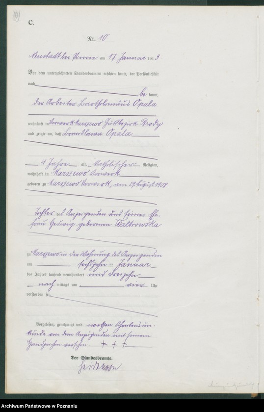 Obraz 12 z jednostki "Księga pierwopisów zgonów [Rejestr główny zgonów]"