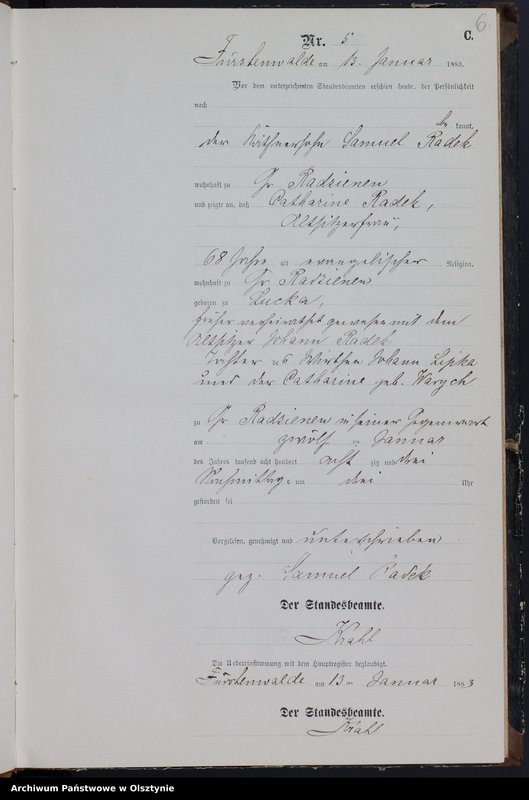 image.from.unit.number "Sterbe-Neben-Register Nr 1 - 188"