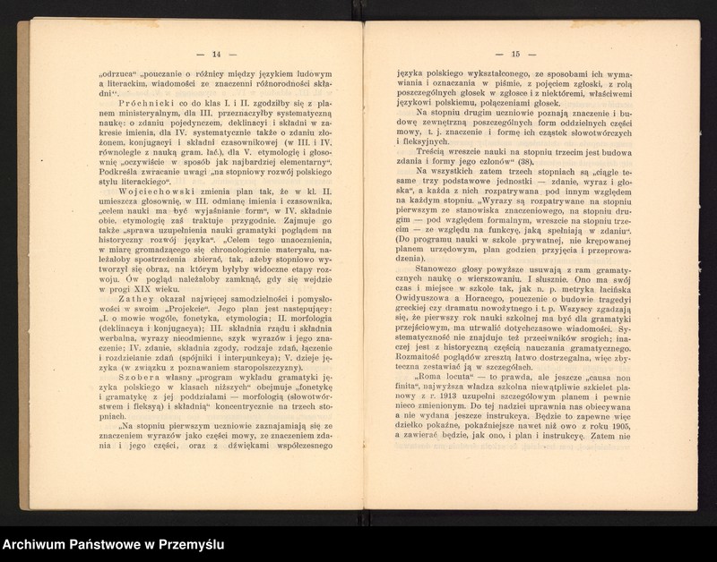 image.from.unit.number "IX Sprawozdanie Dyrekcji C.K. Gimnazjum V. w Krakowie za rok szkolny 1914/15"