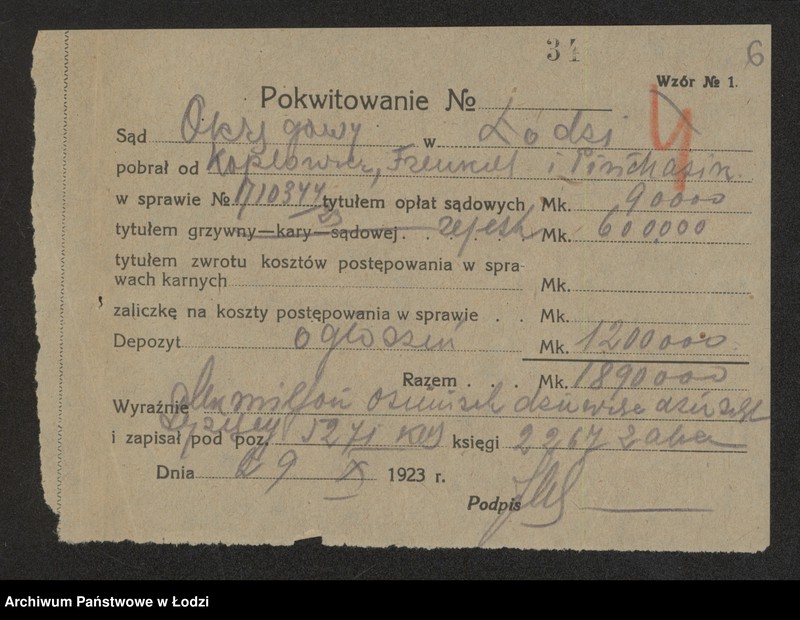 Obraz 8 z jednostki "A.Kaplowicz, K.Frenkel, G.Pinchasik- kupno i sprzedaż towarów manufakturowych"