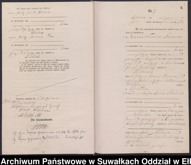 image.from.unit.number "Heiraths-Haupt-Register des Königlich Preussischen Standes-Amtes Schaden Kreis Sensburg"