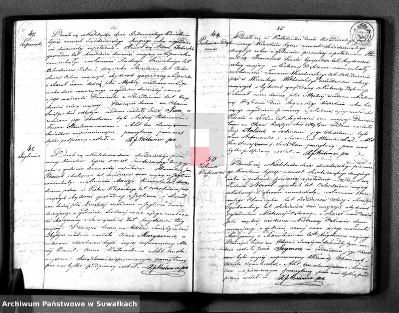Obraz 15 z jednostki "[Duplikat Aktów urodzeń, zaślubienia i zejśćparafii Rzym.-Kat. w Kaletniku 1862 r.]"
