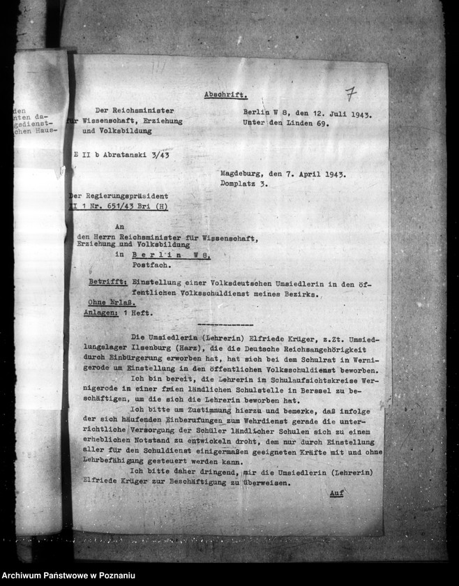 Obraz 11 z jednostki "Abordnung, Versetzung und Aufhebung der Abordnung der Lehrer"