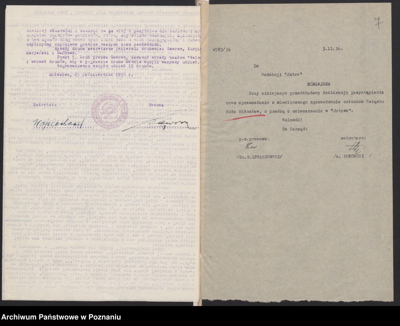 Obraz 12 z jednostki "Miłosław, powiat Września - akta koła."