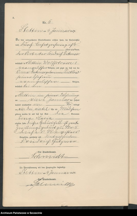 image.from.unit.number "Geburts-Register (Neben-Register) Band I"