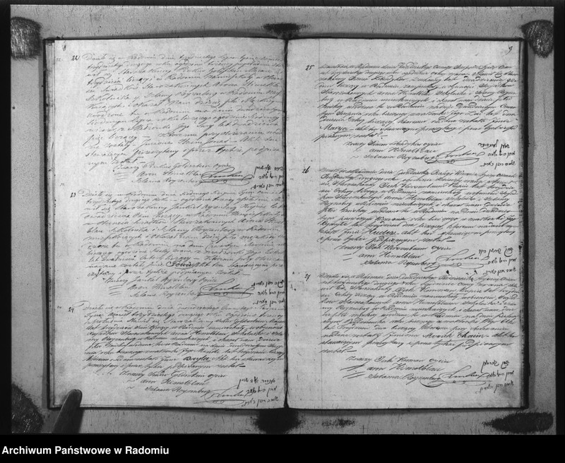 image.from.unit.number "Akta Stanu Cywilnego Wyz. Mojżeszowego Parafii Radom Urodzin, Małżeństwa i Zejścia z Roku 1832"