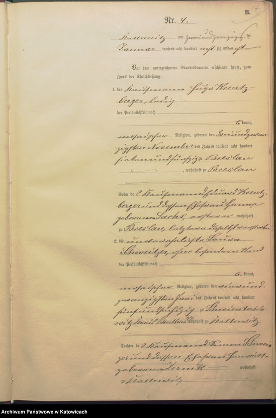 Obraz 10 z jednostki "Księga małżeństw nr 1 – 134"