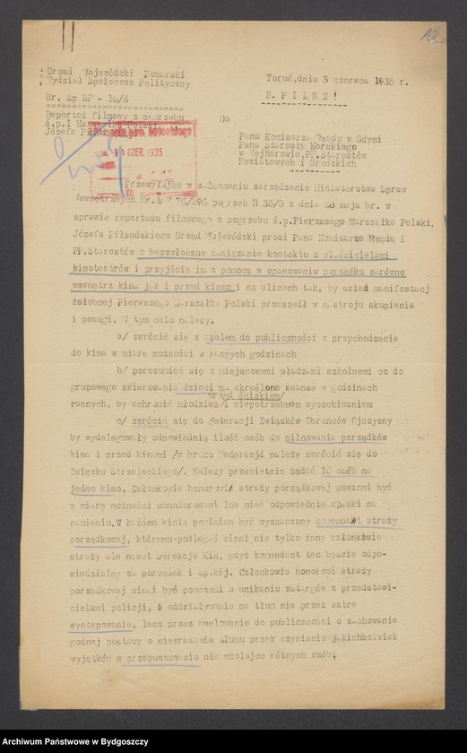 image.from.unit.number "Akta dot. zgonu I-go Marszałka Polski Józefa Piłsudskiego"
